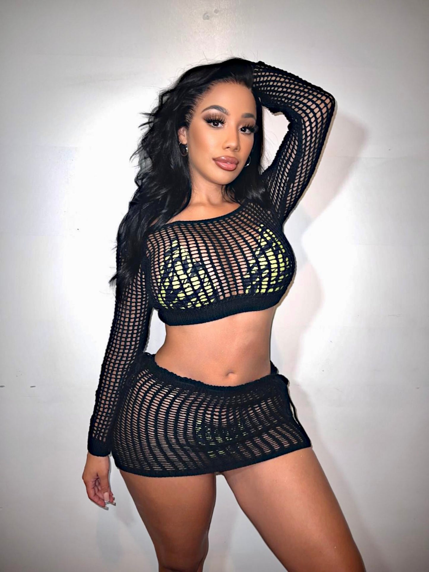 Black two piece Cover up
